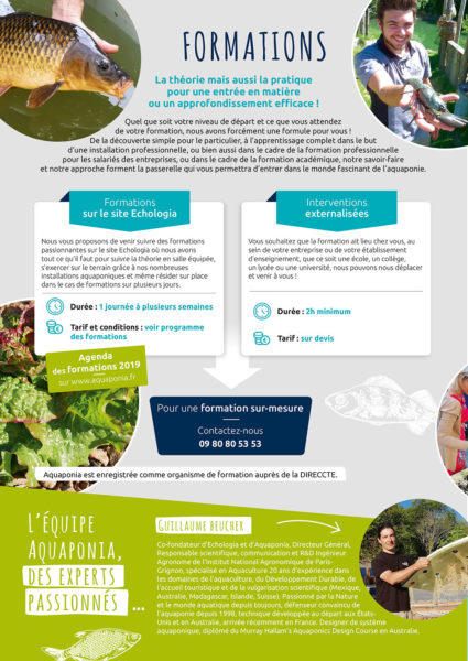 Aquaponie Brochure Volet 4 - Les formations en aquaponie