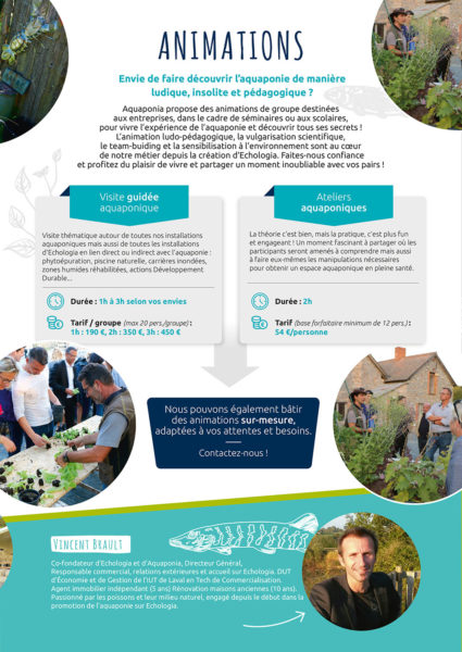 Aquaponie Brochure Volet 5 - Animations sur l'aquaponie